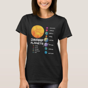 Solar System Dwarf Planets Space Astronaut T-Shirt