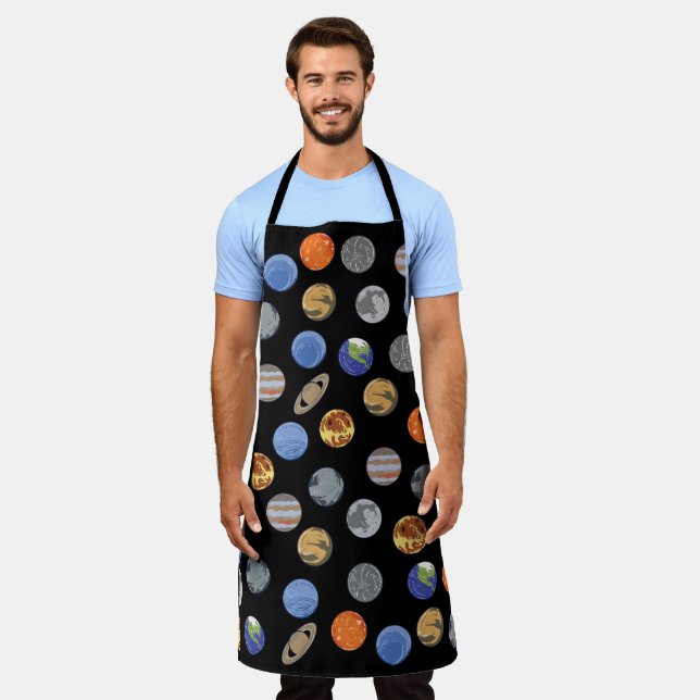 Solar System Galaxy Planets Design Apron (Worn)