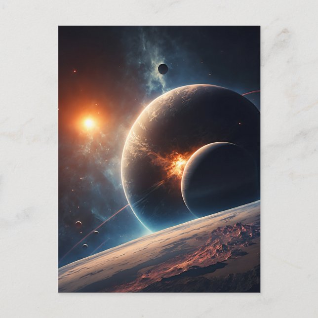 Solar System - Galaxy Postcard - Concept Art (Front)