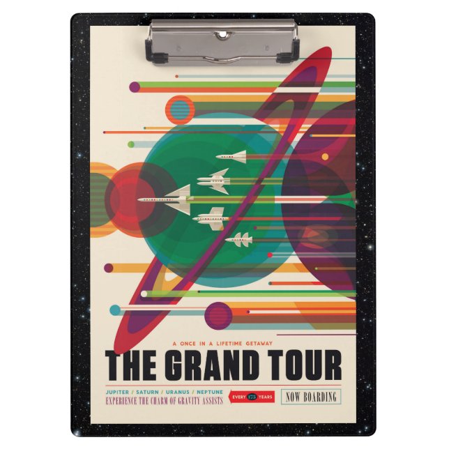 Solar System Grand Tour for space tourism Clipboard (Front)