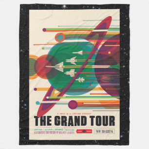 Solar System Grand Tour for space tourism Fleece Blanket