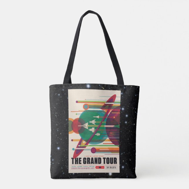 Solar System Grand Tour for space tourism Tote Bag (Back)