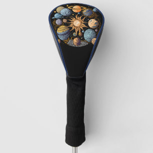 Solar System Graphic Design Golf Head Cover