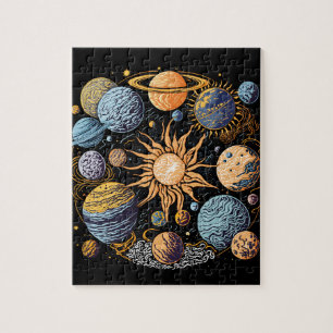 Solar System Graphic Design Jigsaw Puzzle