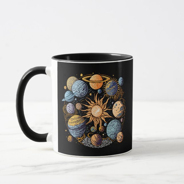 Solar System Graphic Design Mug (Left)