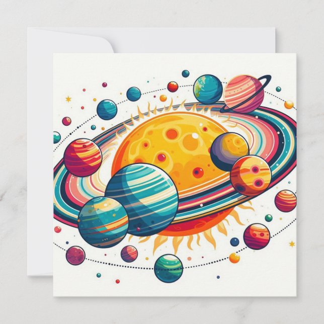 Solar System Invitation (Front)