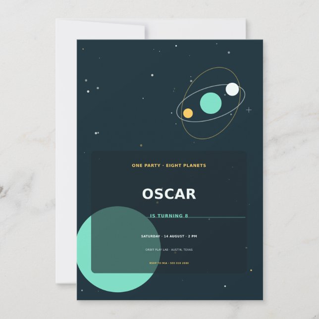  Solar System Invitation (Front)