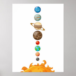 Solar System Kids Room Wall Art