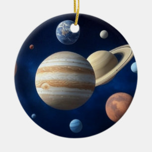 Solar System Montage Ceramic Ornament