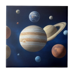 Solar System Montage Ceramic Tile