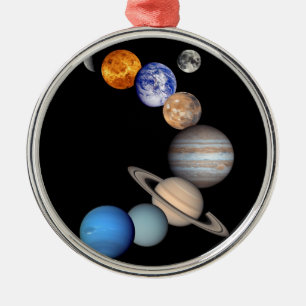 Solar System Montage JPL Planet Photos Metal Tree Decoration