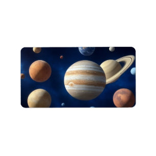 Solar System Montage Label