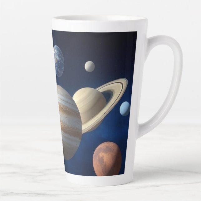 Solar System Montage Latte Mug (Right)