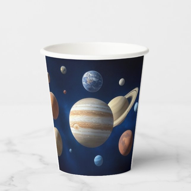 Solar System Montage Paper Cups (Front)