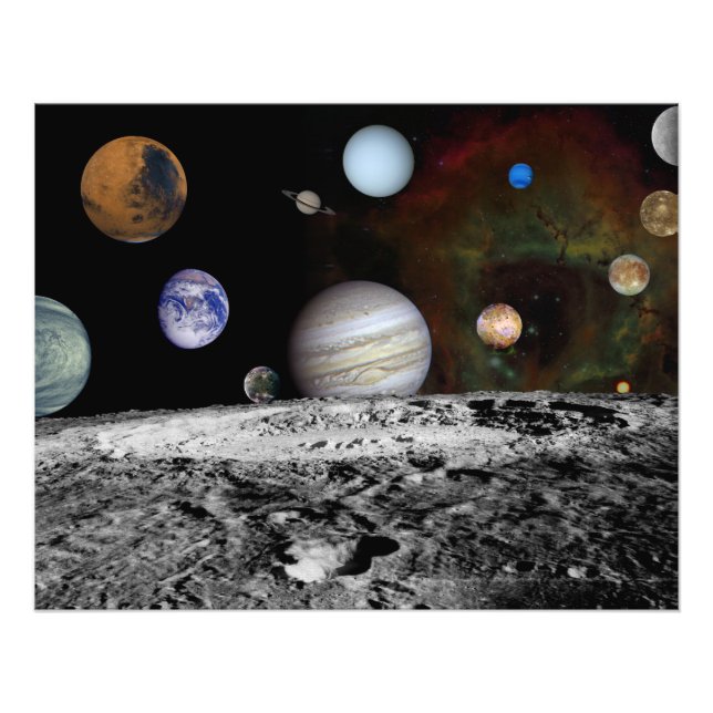 Solar System Montage Photo Print (Front)