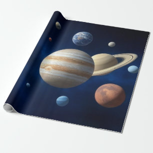 Solar System Montage Wrapping Paper