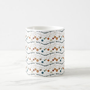 Solar System Out To Lunch Retro Space Pattern Coffee Mug