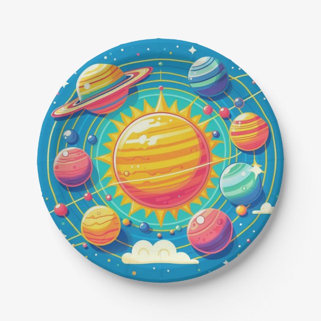 Solar System Paper Plate (Front)