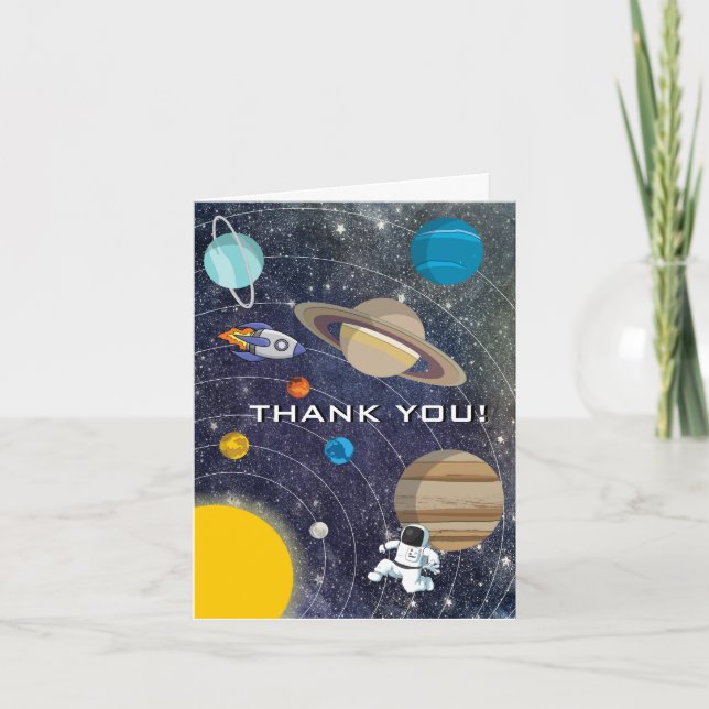 Solar System Party Thank You (Front)