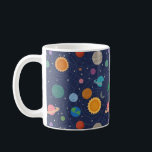 Solar System Personalised Coffee Mug<br><div class="desc">A colourful solar system illustration featuring 8 planets; Mercury, Earth, Venus, Neptune, Saturn, Uranus, Mars, Jupiter and the Sun against a starry, dark blue background. This modern design is both stylish and educational, great as decor & home schooling. This design can be customised with a name, monogram initials or phrase...</div>