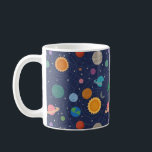 Solar System Personalised Coffee Mug<br><div class="desc">A colourful solar system illustration featuring 8 planets; Mercury, Earth, Venus, Neptune, Saturn, Uranus, Mars, Jupiter and the Sun against a starry, dark blue background. This modern design is both stylish and educational, great as decor & home schooling. This design can be customised with a name, monogram initials or phrase...</div>