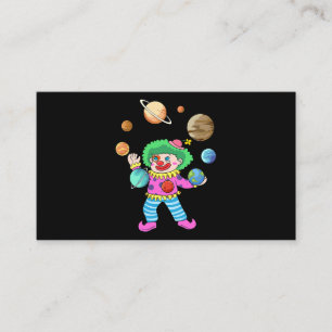 Solar System Planet Clown Juggling Circus for Acro Business Card