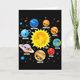Solar System Planet Space Planets Boys Girls Toddl Card