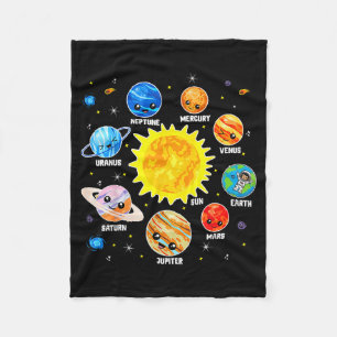 Solar System Planet Space Planets Boys Girls Toddl Fleece Blanket