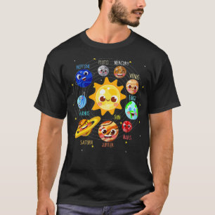 Solar System Planet Space Pluto Kids Future Astron T-Shirt