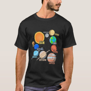 Solar System Planets And Space Scientific T-Shirt