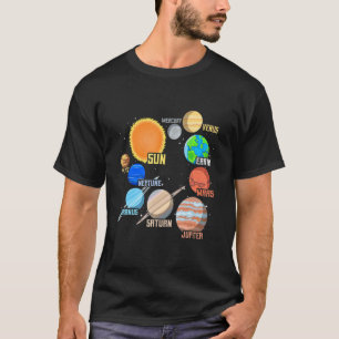 Solar System Planets And Space Scientific T-Shirt