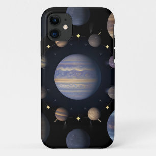 Solar System Planets Arranged in Space iPhone 11 Case