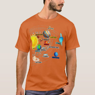 Solar System Planets  Astronomy Space Science  Gir T-Shirt