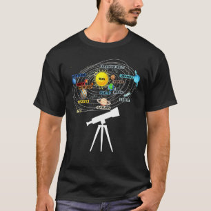 Solar System Planets Astronomy Space Science Teles T-Shirt