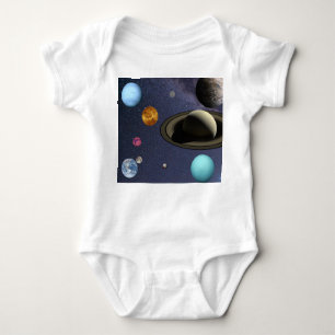 Solar system planets baby bodysuit