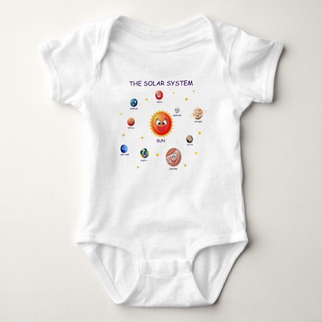 Solar System Planets  Baby Bodysuit (Front)
