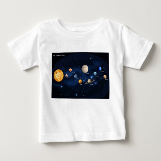 Solar System Planets Baby T-Shirt (Front)