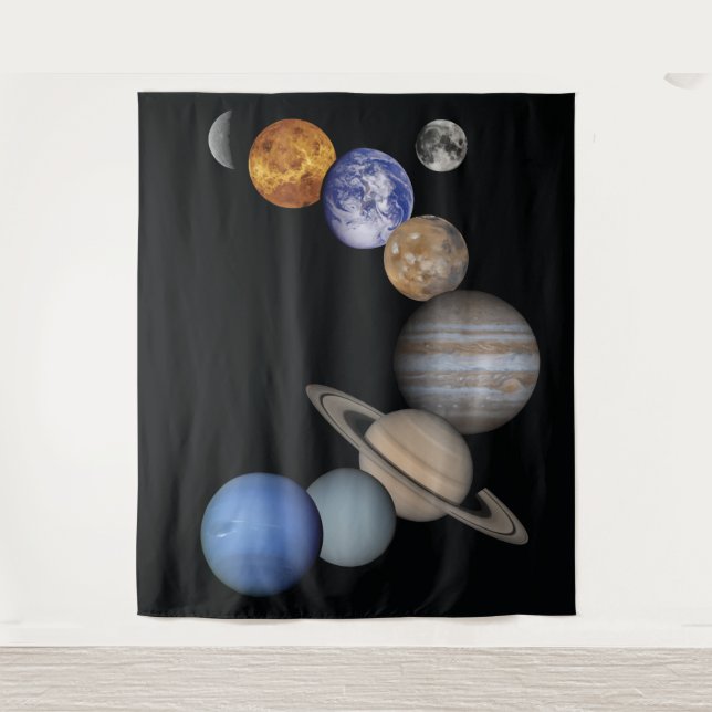 Solar System planets backdrop Tapestry (Front)