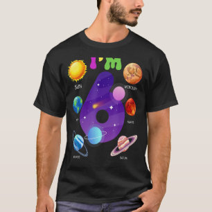 Solar System Planets Cute 6 Years Old 6th Birthday T-Shirt
