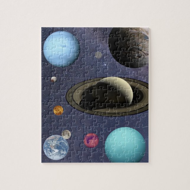 Solar system planets jigsaw puzzle (Vertical)
