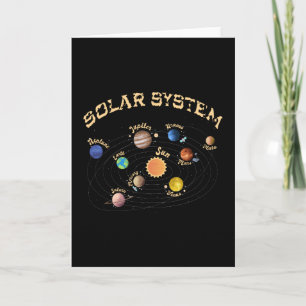 Solar System Planets Kids Knowledge Outer Space Card