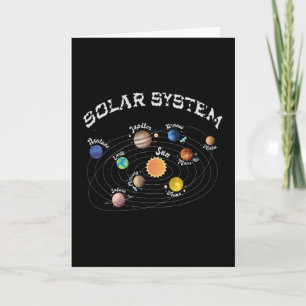 Solar System Planets Kids Knowledge Outer Space Card