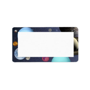 Solar system planets label