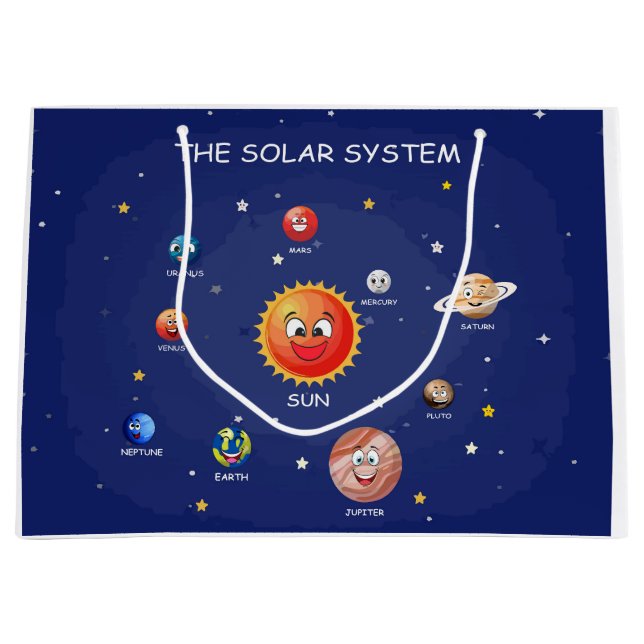 Solar System Planets Large Gift Bag (Front)