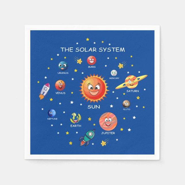 Solar System Planets Napkin (Front)