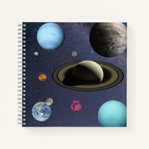 Solar system planets notebook