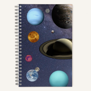 Solar system planets notebook