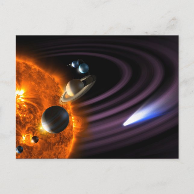 Solar System Planets Postcard (Front)