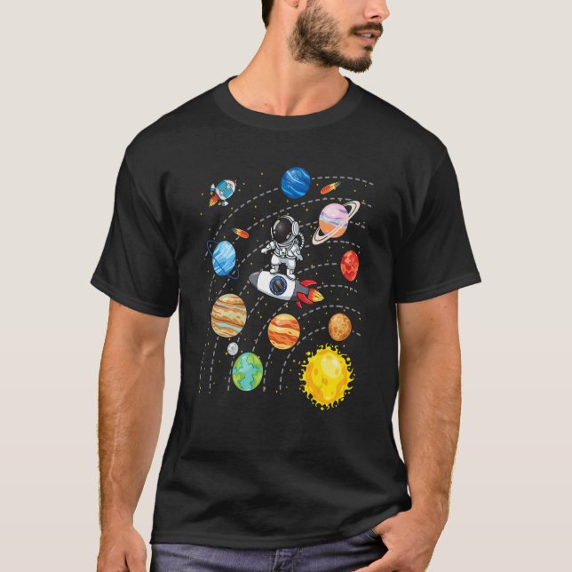 Solar System Planets Science Space Astronaut Unive T-Shirt (Front)