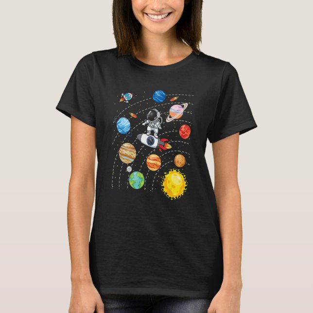 Solar System Planets Science Space Astronaut Unive T-Shirt (Front)